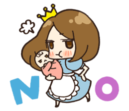 Princess is Mommy! with newborn baby sticker #5432733
