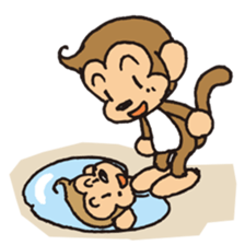 johnny & monk2 sticker #5432968