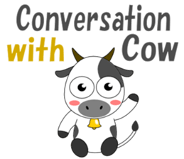 Conversation with cow English sticker #5433940