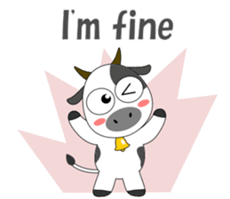 Conversation with cow English sticker #5433943