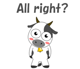 Conversation with cow English sticker #5433944