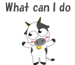 Conversation with cow English sticker #5433948