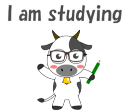 Conversation with cow English sticker #5433965