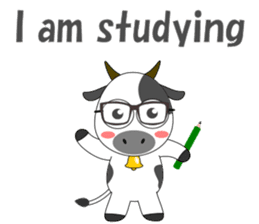 Conversation with cow English sticker #5433965