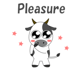 Conversation with cow English sticker #5433967