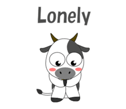 Conversation with cow English sticker #5433968