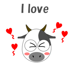 Conversation with cow English sticker #5433978