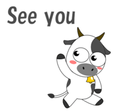 Conversation with cow English sticker #5433979