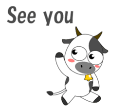Conversation with cow English sticker #5433979
