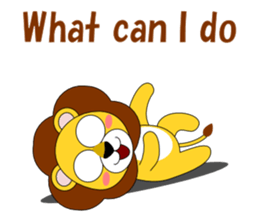 Conversation with Lion English sticker #5434122