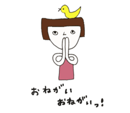 Birds and girls sticker #5434349