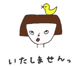 Birds and girls sticker #5434371