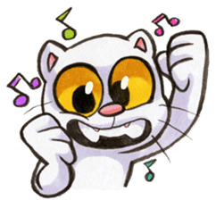 Day in the life of Yappy Cat sticker #5434638