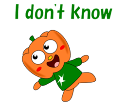 Conversation with pumpkin English sticker #5434759