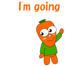 Conversation with carrot English sticker #5435425