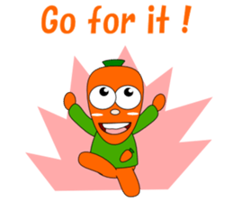 Conversation with carrot English sticker #5435428