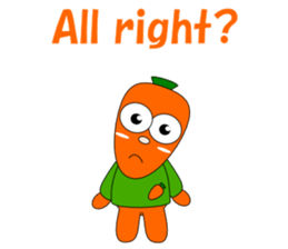 Conversation with carrot English sticker #5435429