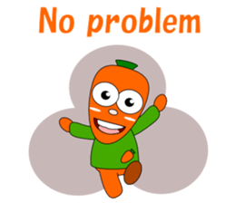 Conversation with carrot English sticker #5435430