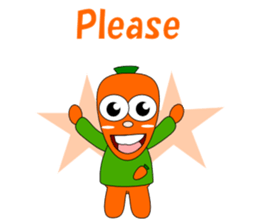 Conversation with carrot English sticker #5435432