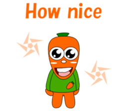 Conversation with carrot English sticker #5435438