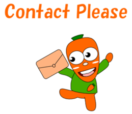 Conversation with carrot English sticker #5435454