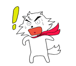 White dog AYA-MARU sticker #5436032