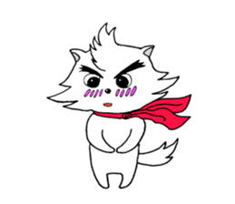 White dog AYA-MARU sticker #5436037