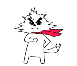 White dog AYA-MARU sticker #5436053