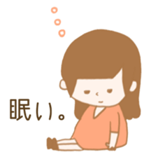 Pregnant woman & Baby of the stomach sticker #5436516