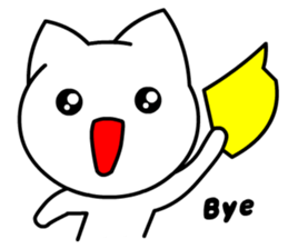 Tomo's Cute Cat White 2 (English) sticker #5437173