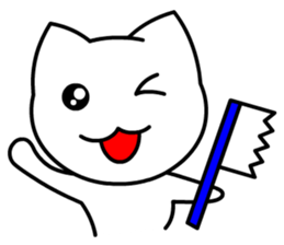 Tomo's Cute Cat White 2 (English) sticker #5437185