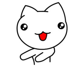 Tomo's Cute Cat White 2 (English) sticker #5437186