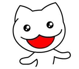 Tomo's Cute Cat White 2 (English) sticker #5437187