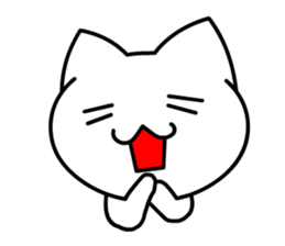 Tomo's Cute Cat White 2 (English) sticker #5437189