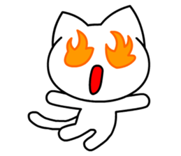Tomo's Cute Cat White 2 (English) sticker #5437190