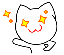 Tomo's Cute Cat White 2 (English) sticker #5437191
