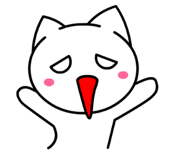 Tomo's Cute Cat White 2 (English) sticker #5437192