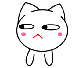 Tomo's Cute Cat White 2 (English) sticker #5437193