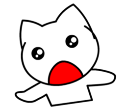 Tomo's Cute Cat White 2 (English) sticker #5437195