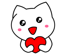 Tomo's Cute Cat White 2 (English) sticker #5437197