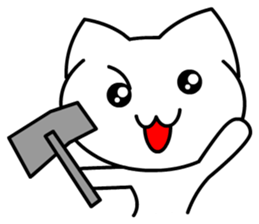 Tomo's Cute Cat White 2 (English) sticker #5437198