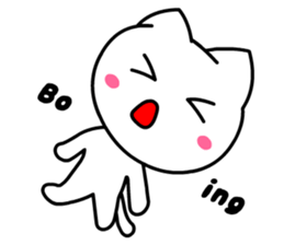 Tomo's Cute Cat White 2 (English) sticker #5437203