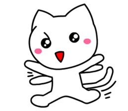 Tomo's Cute Cat White 2 (English) sticker #5437204