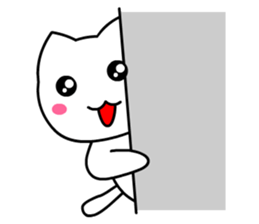 Tomo's Cute Cat White 2 (English) sticker #5437206