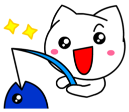 Tomo's Cute Cat White 2 (English) sticker #5437210