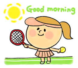 The tennis girl "LOVE" sticker #5437292