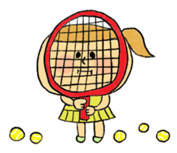 The tennis girl "LOVE" sticker #5437298