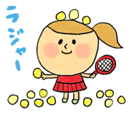 The tennis girl "LOVE" sticker #5437300
