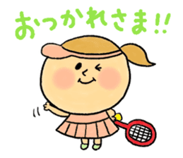 The tennis girl "LOVE" sticker #5437302