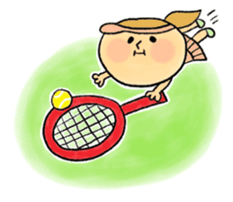 The tennis girl "LOVE" sticker #5437311